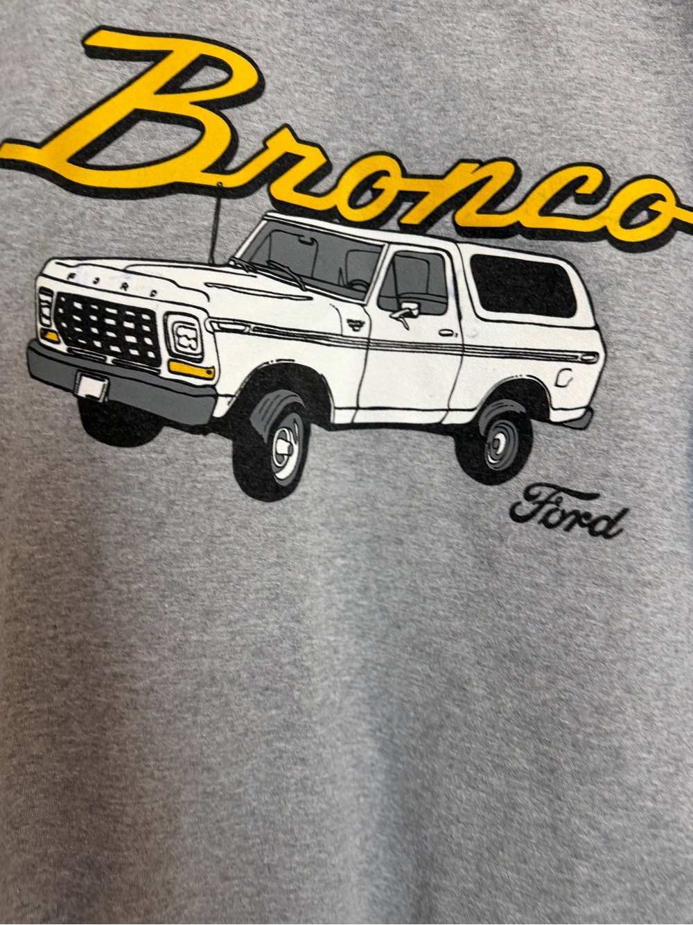 Ford Bronco Crewneck Sweatshirt - Gray with Yellow Graphic - Picture 2 of 5
